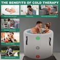 thumbnail image 4 of ABORON Round Ice Bath Tub Cold Plunge Tub with Cover for Athletes, 185 Gallons Cold Water Plunge Tubs, Portable Ice Bath at Home Outdoor, Water Chiller Compatible, 39.4in x 39.4in x 35.4in, 4 of 10