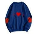 thumbnail image 5 of Vetsdori Long Sleeve Sweatshirts for Women Pullover Crew Neck Tops Valentine's Days Graphic,Casual Love Heart Gifts for Girlfriend Holiday Womens Shirts Winter/Spring, 5 of 5