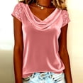 thumbnail image 2 of Camisas de Color Sólido para las Mujeres Plisado Estirable Puños Cuello en V Suéter de Manga Larga Blusa, Camisas de Manga Larga de las Mujeres, 2 of 5