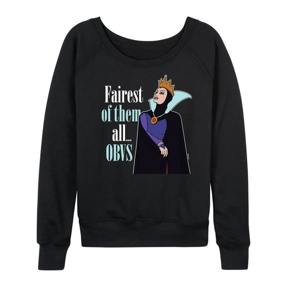 Disney Princess - Fairest of Them all Obvs - Women's Lightweight French Terry Long Sleeve Shirt