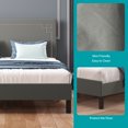 thumbnail image 4 of ZAFLY Cal King Platform Bed Frame Upholstered Velvet Backrest,Adjustable Tufting Headboard Bed Frame with Solid Wood Slats Easy Assembly（Light Grey）, 4 of 9