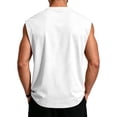 thumbnail image 5 of Men's Sleeveless Crew Neck Muscle Shirt Lightweight Breathable Loose Fit Solid Casual Tank,S, 5 of 6