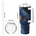 thumbnail image 4 of Haiem Navy Blue Marble Printed 40OZ Ice Bully With Handle - Portable for Hot & Cold Drinks, Travel, Gym, Home, and Outdoor Activities, 4 of 8