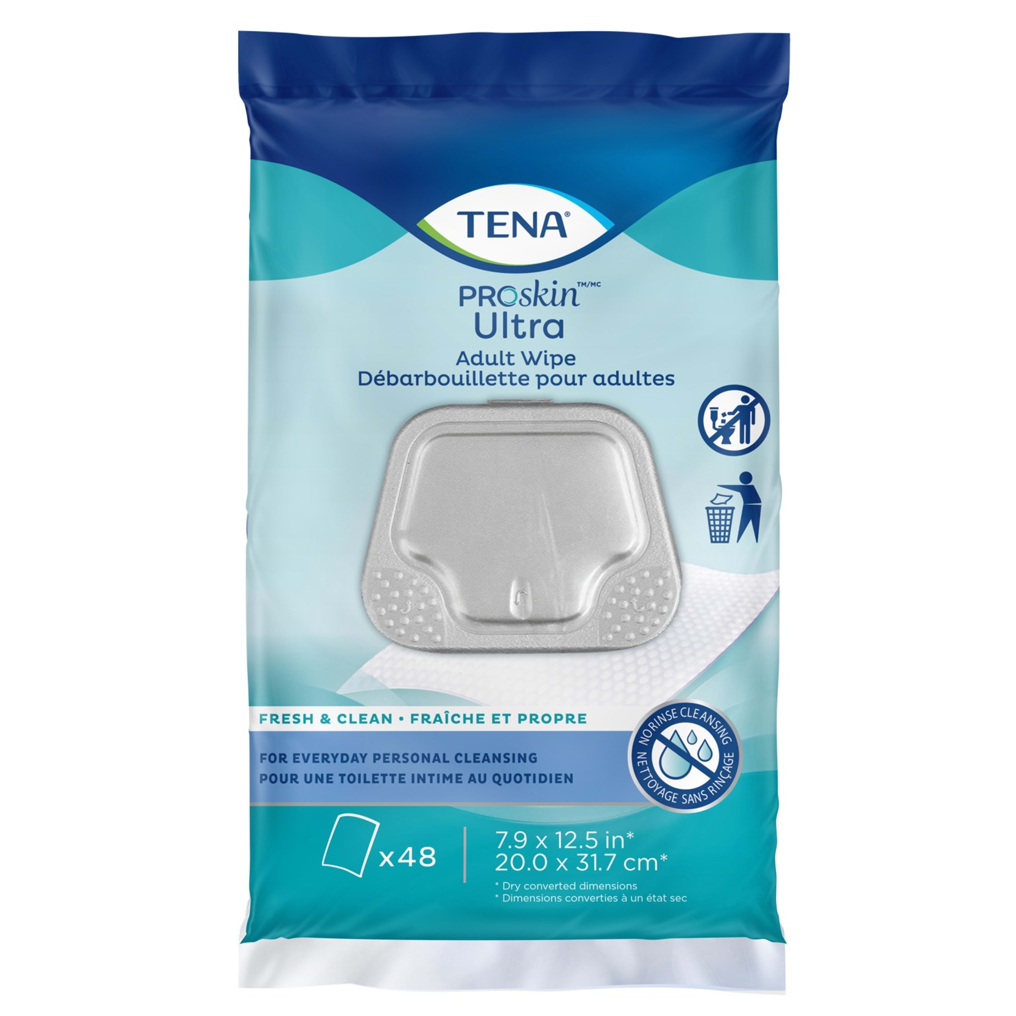 Serenity Tena Ultra Wash Cloths 48ct