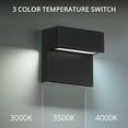 thumbnail image 4 of WAC Lighting Balance 6" LED 3000K Aluminum Indoor/Outdoor Wall Light in Black, 4 of 5