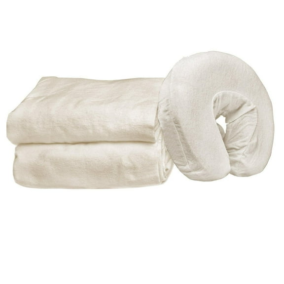 Draps en flanelle Master Massage à trois pièces