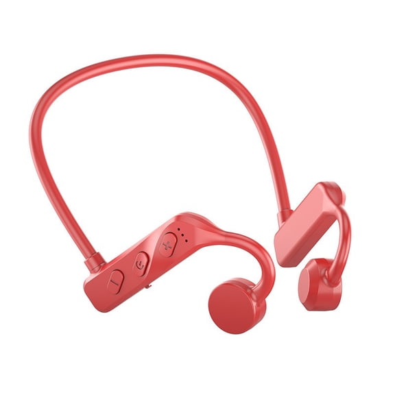 Herrnalise Open-Ear Bluetooth Bone Conduction Sport Headphones - Sweat Resistant Wireless Earphones for Workouts and Running with Premium Deep Base - Built-in Mic