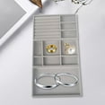 thumbnail image 4 of 3 Pieces Jewelry Trays Organizer Drawer Inserts Storage Holder Flocking Cloth Space Saving Multifunctional Display Case Box for Brooch Watch , Gray, 4 of 8