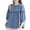 Blue, variant on Womens Plaid Button Down Shirts Casual Loose Fit 3/4 Sleeve Gingham Top Checkered Blouses