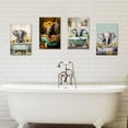 thumbnail image 4 of ZHONGYUTONG Funny Bathroom Animal Wall Art Cute Elephant in Bathtub with Sunflower Poster Canvas Prints Toilet Artwork Bathroom Decor (28.00" x 42.00"), 4 of 6