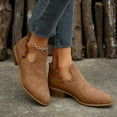 thumbnail image 3 of Leozcaa Women's Ankle Boots Fashion Low Chunky Block Heel Pointed Toe Fall Heeled Short Booties Shoes, 3 of 7