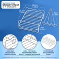 thumbnail image 4 of 2Pcs Accessoires de Friteuse d'Air Fixés avec le Pot de Silicone de Friteuse d'Air et le Support de Double Couche avec la Doublure Réutilisable de Friteuse d'Air de Brochette, 4 of 9