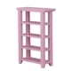 thumbnail image 1 of Soporte de flores para casa de muñecas a escala 1:12, estantería en miniatura de madera de 4 capas, decoración de muebles, color rosa, 1 of 9