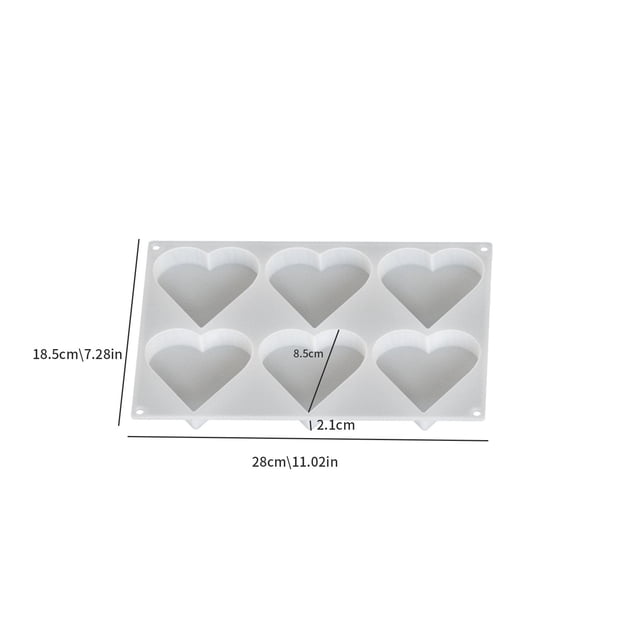 Juego de moldes geométricos for posavasos de silicona, 6 piezas, seis lados, ocho lados, redondo, cuadrado, en forma de corazón con agujeros for colgar