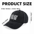 thumbnail image 2 of Valentine Hat Washed Baseball Cap Distressed Denim Cotton Dad Hat Adjustable Polo Trucker Unisex Style Hat,YOU LOOK LIKE YOU LOVE Hat, 2 of 7