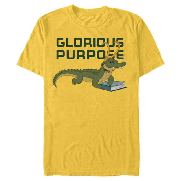 Marvel Loki Alligator Loki and Book Glorious Purpose - Short Sleeve Blended T-Shirt for Adults – Customized-Yellow