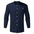 thumbnail image 3 of Gubotare Mens Dress Shirts Men's Casual Short Sleeve Dress Shirt Plaid Collar Button Down Shirt,Navy XXL, 3 of 4