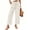 Beige, variant on Womens Summer Pants Wide Leg Pants Women Casual Palazzo Drawstring Elastic Waist Trousers with Pockets For Beach Vacation Clothes Solid Color, Size S-2X