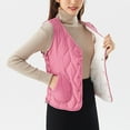 thumbnail image 4 of Ashirexll Womens Puffer Vest, Womens Winter Coats, Solid Color Down Filled Thick Warm Long Slim Fitting Tank Coats, 4 of 5