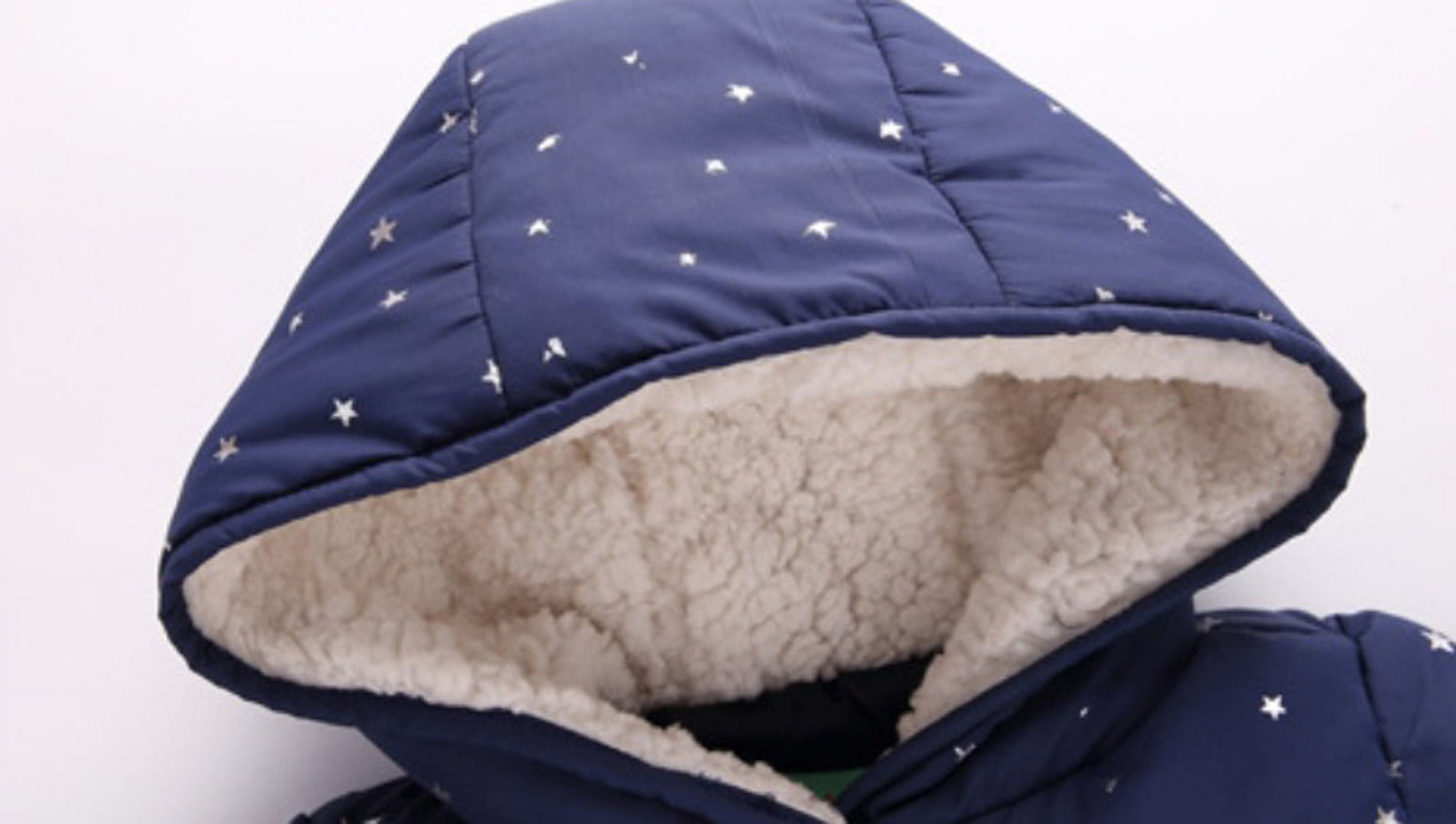 Coat for Girls Long Sleeve Crew Round Hooded Warm Outerwear Clothes Winter Coats,Size 4 Years-5 Years