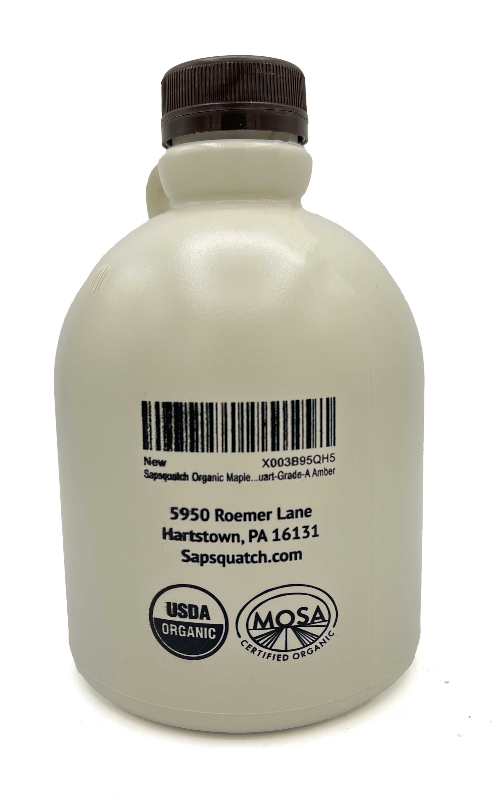 Sapsquatch Organic Maple Syrup - Quart - Grade- A Amber Rich