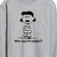 thumbnail image 3 of Peanuts - Who Says I'm Crabby Lucy - Men's Long Sleeve T-Shirt, 3 of 6