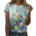 thumbnail image 2 of Graphic Tees for Women 2026 Summer Casual Short Sleeve Crewneck T Shirts, 2 of 6