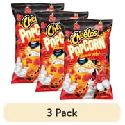(3 pack) Cheetos Flamin' Hot Popcorn Flavored Snacks, 6.5 oz Bag (Packaging may Vary)