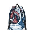 thumbnail image 3 of Balery Shark Vintage Canvas Backpack for Men and Women - Large Capacity, Durable Travel Laptop Bag for School, Work, Hiking, and Outdoor Activities, 3 of 7