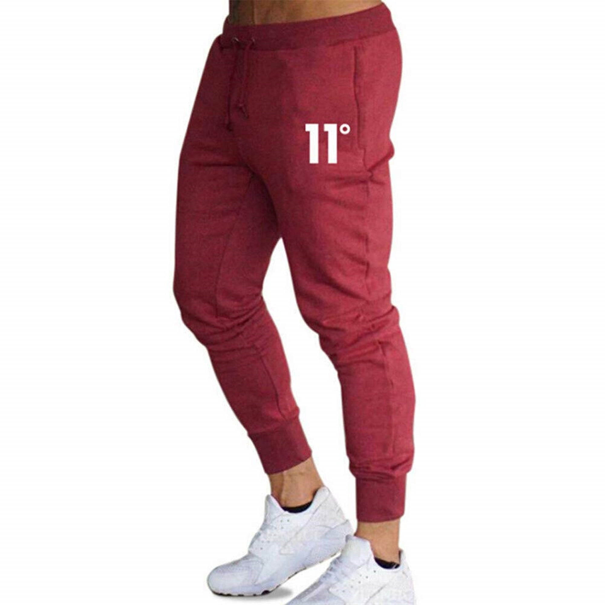 Mens Gym Slim Fit Bottoms Trousers Tracksuit Skinny Joggers Sweat Track ...