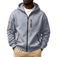 thumbnail image 4 of Hoodies for Men Zip Up Hooded Sweatshirt Athletic Jackets Lightweight Casual Long Sleeve Jacket with Zipper Pockets, 4 of 5
