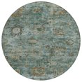 thumbnail image 2 of Addison Rugs Chantille Indoor/Outdoor Traditional Teal Machine Washable Round Rug, 8' x 8', 2 of 8
