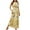 Yellow, variant on Odeerbi Halter Dresses for Women Fashion 2025 Casual V-Neck Printing Sleeveless Mid-Length Dress Red