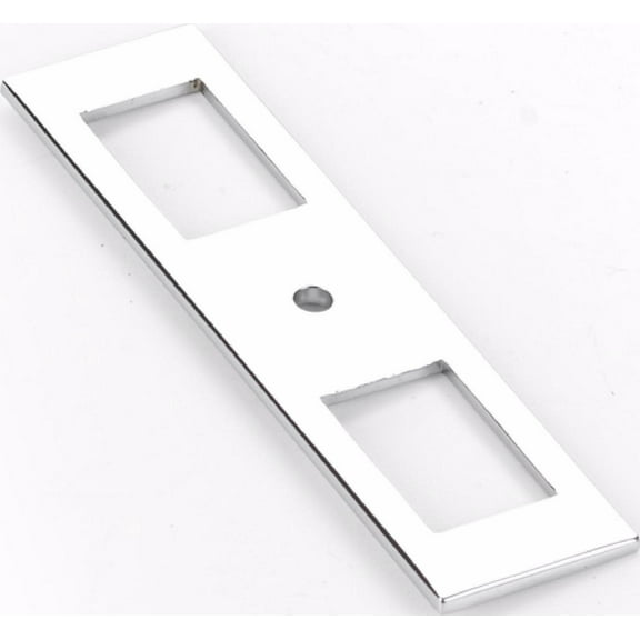 Emtek 86921 Modern Backplate 4" Cabinet Knob Backplate - Chrome
