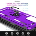 thumbnail image 4 of LeYi for Galaxy A23 5G Phone Case, Samsung Galaxy A23 5G Case with [2 Pack] Tempered Glass Screen Protectors, Heavy Duty Protective Phone Case with Magnetic Ring Stand for Samsung A23 5G, Purple, 4 of 5
