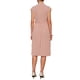 thumbnail image 3 of Vestido plisado para mujer Inspire Chic con cuello simulado, mangas cortas, ceñido a la cintura, estilo A, color rosa, 3 of 5