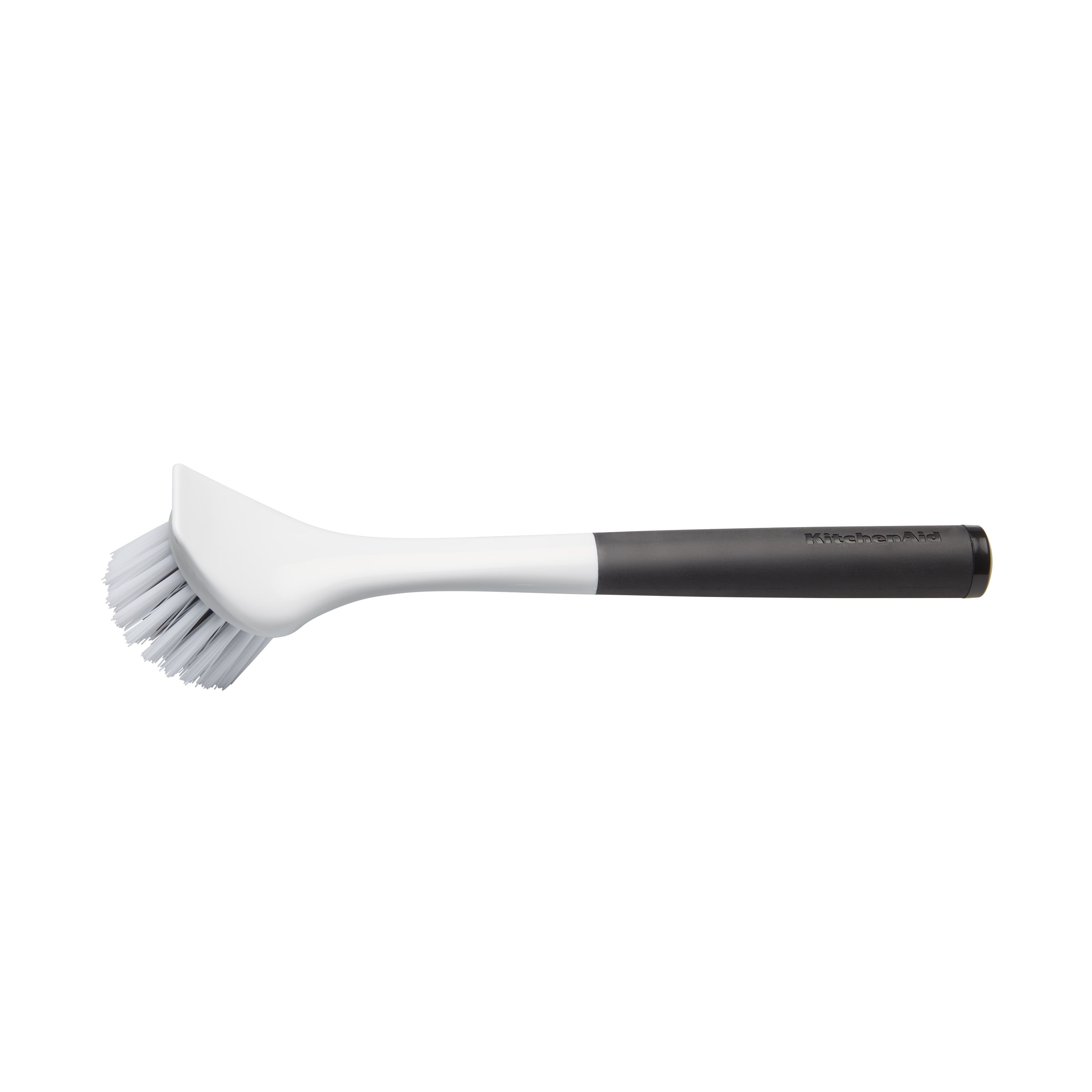 (6 pack) KitchenAid Angled Round Dish Brush with Built in Scraper, Black
