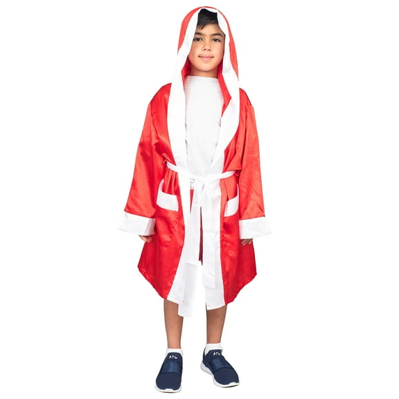 Boxing Robe and Shorts Halloween Costume in Satin for Halloween, Cute Cosplay Boxer Cloak for Kids