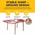 thumbnail image 4 of Red Valentine's Day Table Cloths for 6 Foot Rectangle Tables, Romantic Love Heart Roses Gnomes Plaid Patio Waterproof Elastic Fitted Tablecloths, Washable Rectangular Table Cover for Camping, 4 of 8