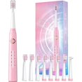 thumbnail image 1 of wonima02 Electric Toothbrush for Adults with 8 𝐁𝐫𝐮𝐬𝐡 𝐇𝐞𝐚𝐝𝐬, Sonic Electric Toothbrush with 40000 VPM Deep Clean 5 Modes, Rechargeable Toothbrushes Fast Charge 4 Hours Last 30 Days, 1 of 6
