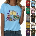 thumbnail image 4 of HCNTES Mardi Gras Shirt for Women Mardi Gras Outfit Carnival Tshirt Fat Tuesday Party Tee New Orleans Party Short Sleeve(Size:XL), 4 of 9
