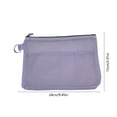 thumbnail image 3 of WeDecorBay Small Travel Pouch Organizer Lightweight Mesh Zippered Design Durable Storage for Tiny Items Cards Documents Versatile Use for Travel School Office Daily Commute Purple,Free Size, 3 of 6