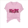 thumbnail image 2 of Njagoc3 Womens Pink Ribbon Crewneck Tee Soft Cotton Breast Cancer Awareness Shirt with Hope Bloom Design, 2 of 6