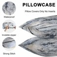 thumbnail image 5 of Throw Pillow Covers 20x20 Inch Set of 2, Grey Forest Waterproof Outdoor Pillow Covers, Abstract Vintage Oil Painting Trees Decorative Cushion Pillowcases for Couch, Sofa, Bed, Garden, Patio, 5 of 9