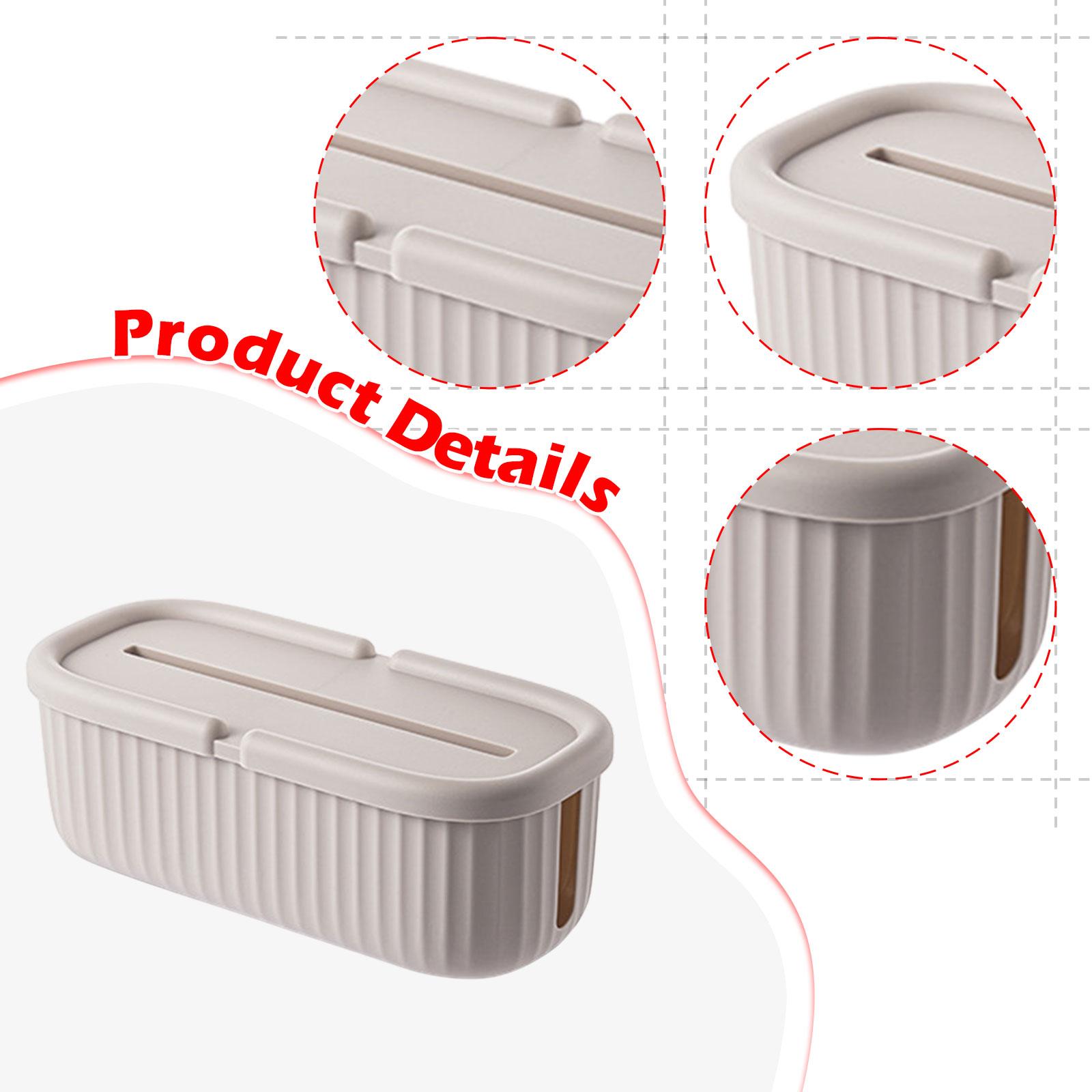Fiocias Cables Management Box Cables Storage Hide Conceal Strips Sturdy Sleek Cord Hider Khaki