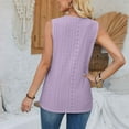 thumbnail image 5 of Mrat Dressy Tank Tops Women's Fashion Short Sleeve V-Neck Tops Working Uniform Printing Pocket Blouse Tops Built In Bra Tank Tops for Women S-480 Purple M, 5 of 5