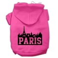 thumbnail image 1 of Sweat à Capuche pour Animaux Imprimé Skyline Paris Rose Vif Taille TTTG (20), 1 of 1