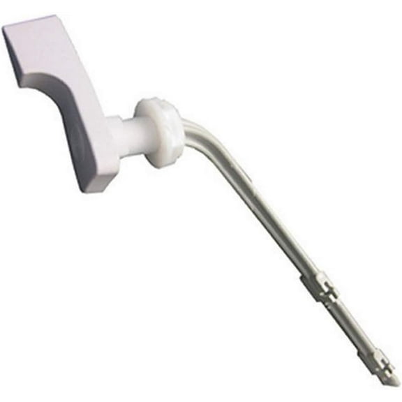 LASCO 04-1817 45 Degree Angle 6-Inch Plastic Arm American Standard Replacement Toilet Flush Lever, White Handle