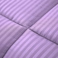 thumbnail image 6 of DNG Creations 3 Piece Damask Stripe Comforter 100% Egyptian Cotton 550 GSM Filling ( Oversized Queen Size ) All Season 800 Thread Count - Stripe Lilac Colour, 6 of 6