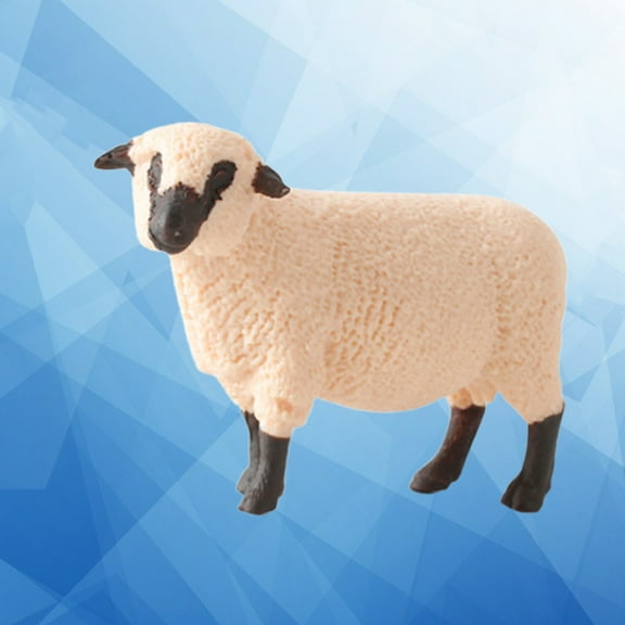 TABLZONE Simulation Sheep Figurine Beige 1PC Plastic Home Office Decor